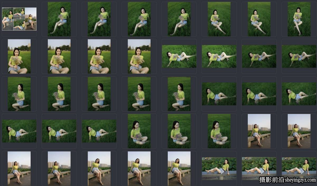 47张佳能CR3户外旅拍生活照美女人像修图练习RAW原图素材