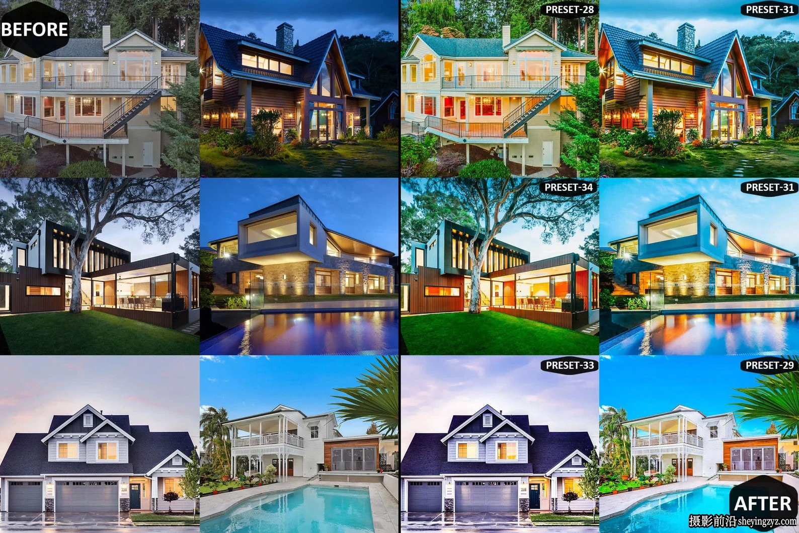 室内外房地产家居摄影LR预设手机预设Dream House Lightroom Presets