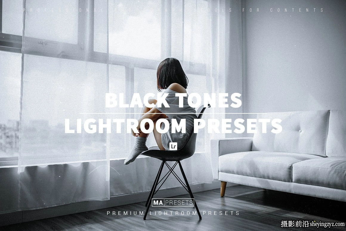 中性灰情绪人像LR预设手机lr预设 BLACK TONES Lightroom Presets