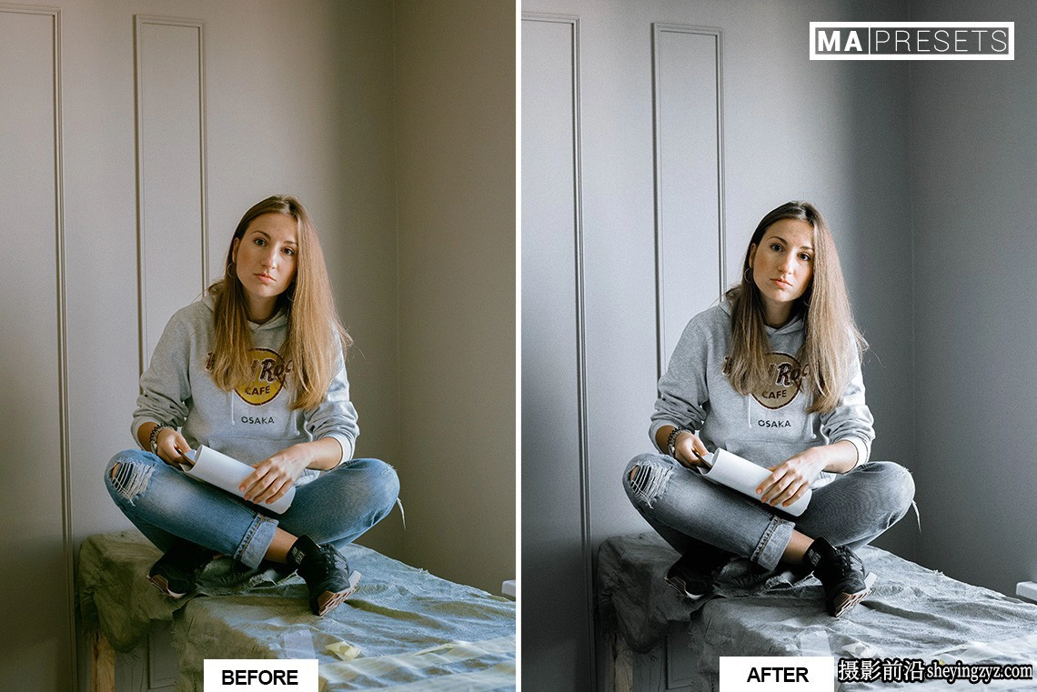 中性灰情绪人像LR预设手机lr预设 BLACK TONES Lightroom Presets