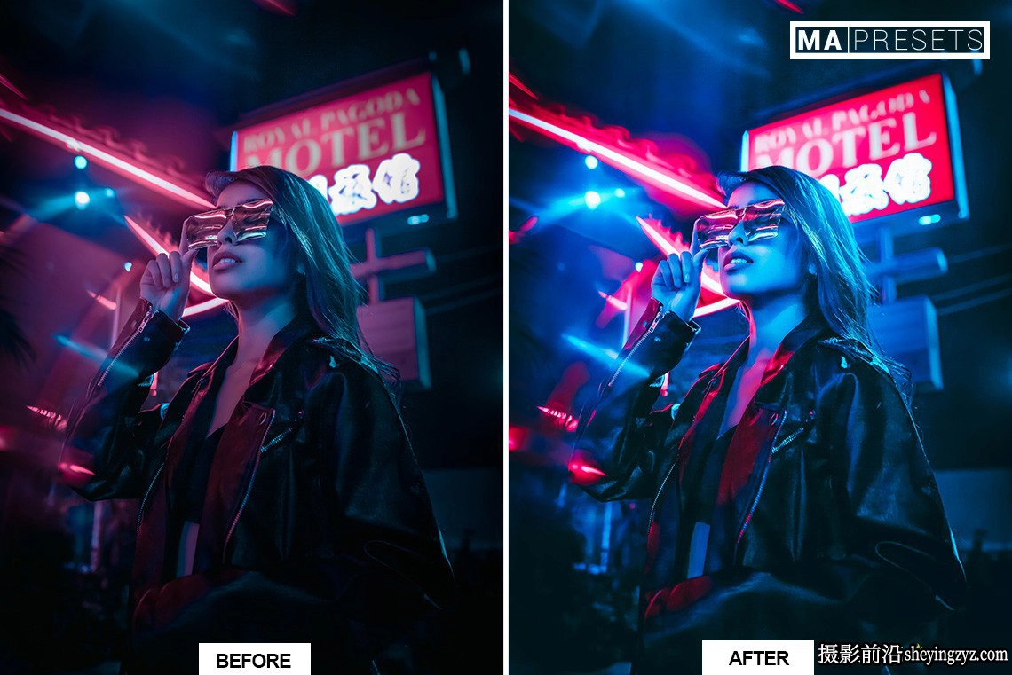 城市街道霓虹夜景风光人像LR预设 NEON NIGHT Lightroom Presets