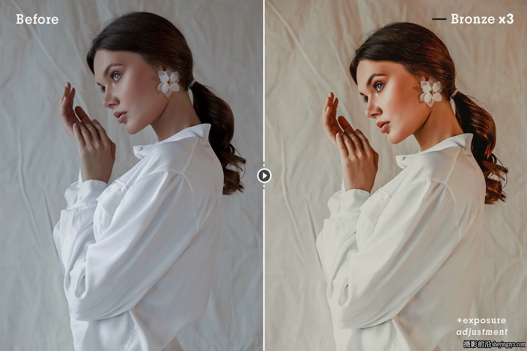 青铜色电影人像LR预设DesignBundles - Bronze Presets