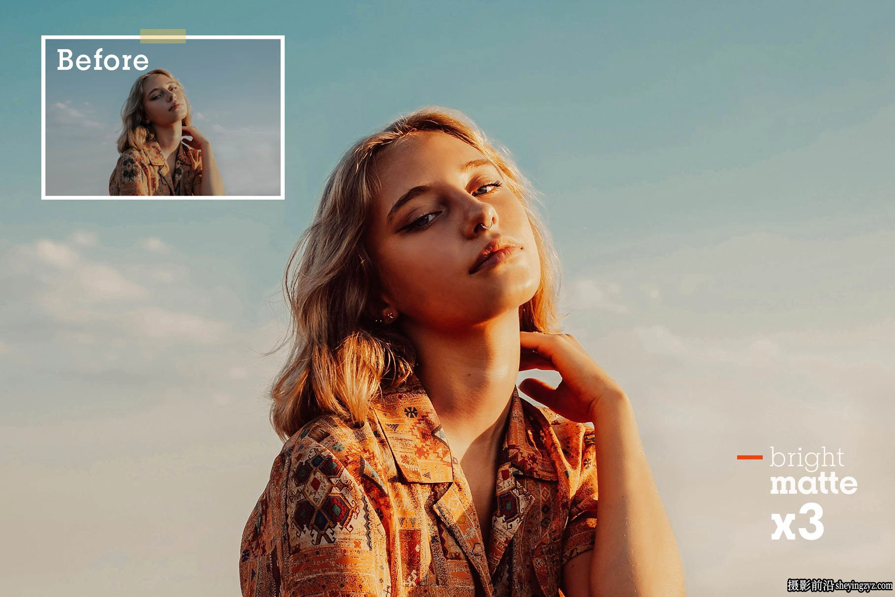 高级磨砂电影人像LR预设手机lr预设Bright Matte-Lightroom Presets