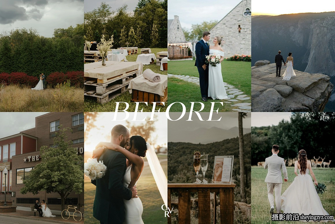 户外婚礼胶片LR预设手机lr预设 Outdoor Wedding Lightroom Presets