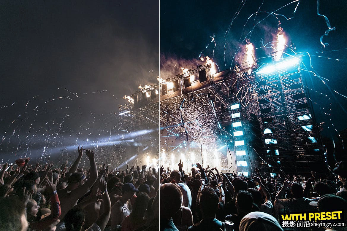 演唱会舞台摄影调色LR预设手机版LR预设 Festival Time Presets