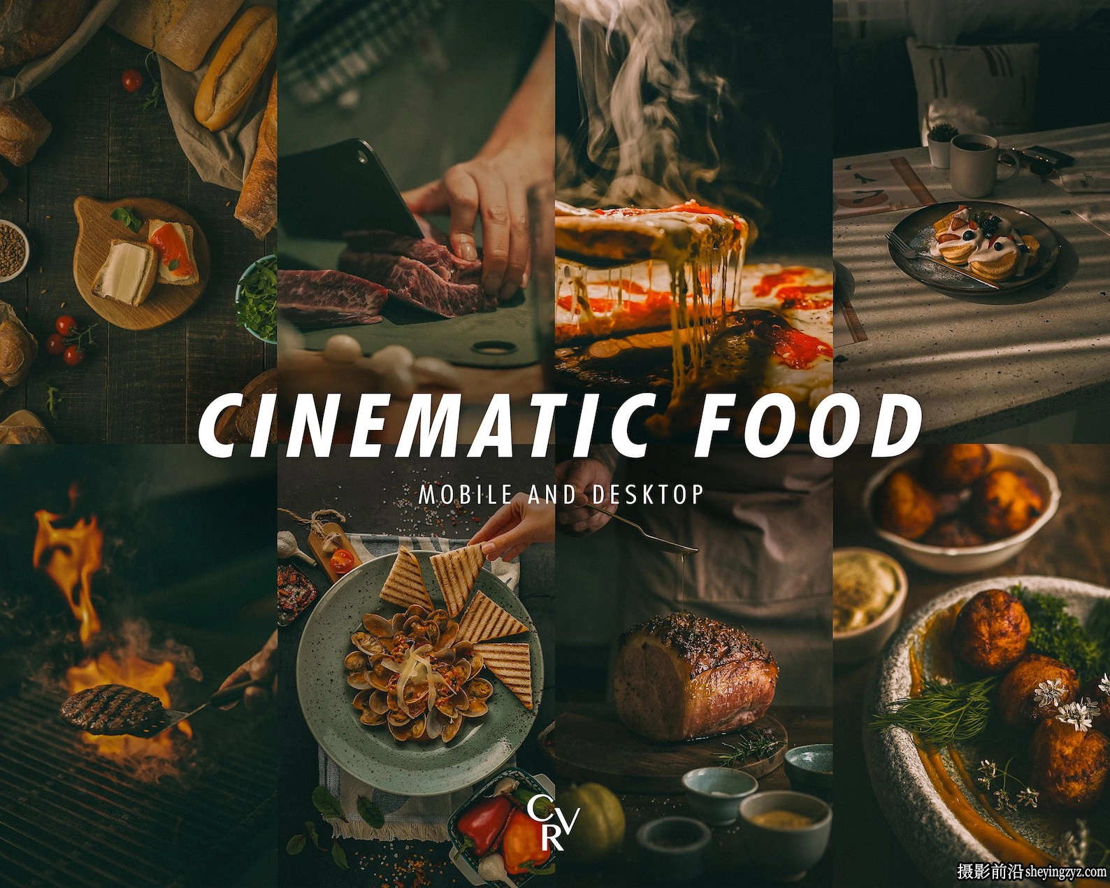 15种电影美食胶片调色LR预设手机版LR预设 Cinematic Food Presets