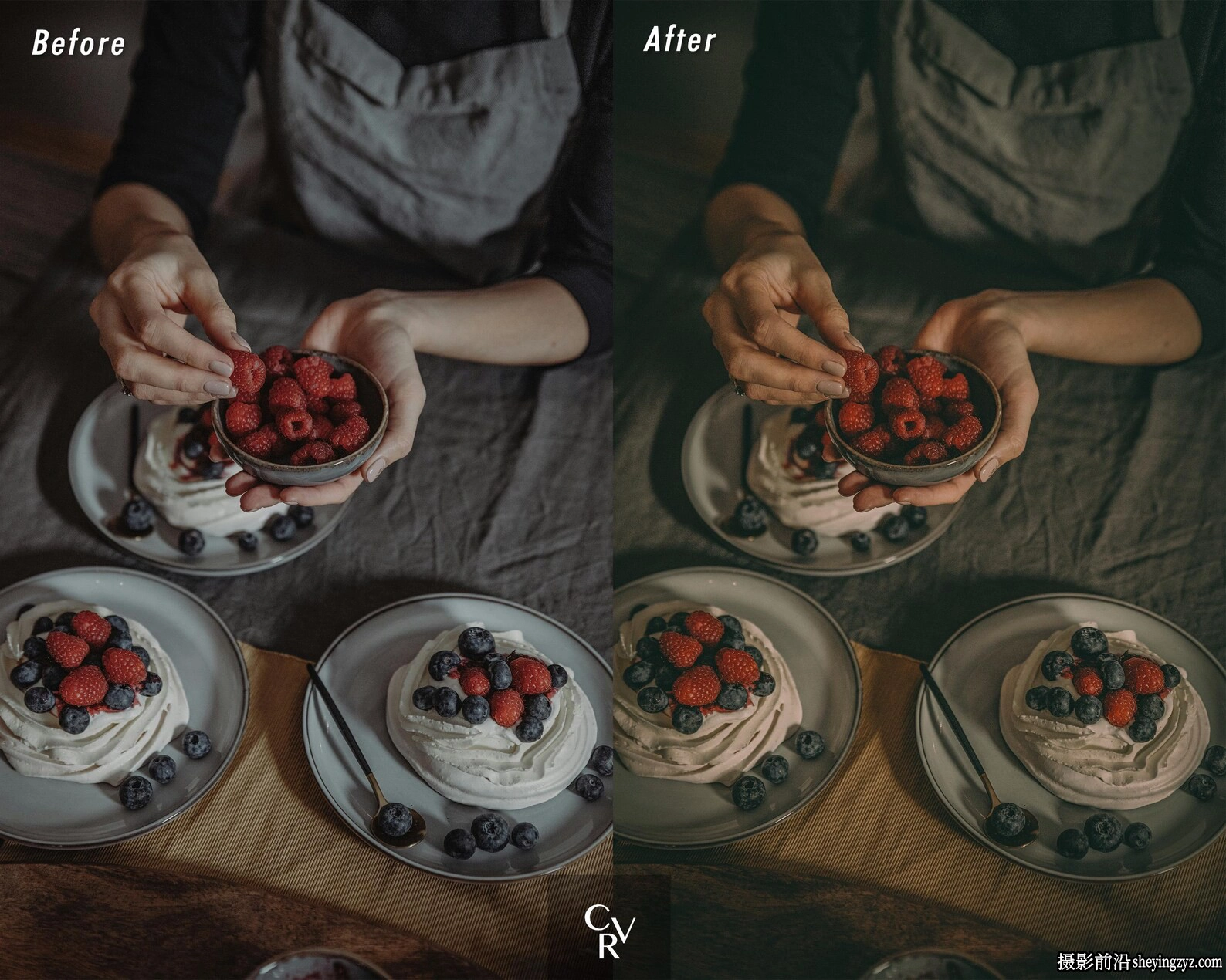15种电影美食胶片调色LR预设手机版LR预设 Cinematic Food Presets