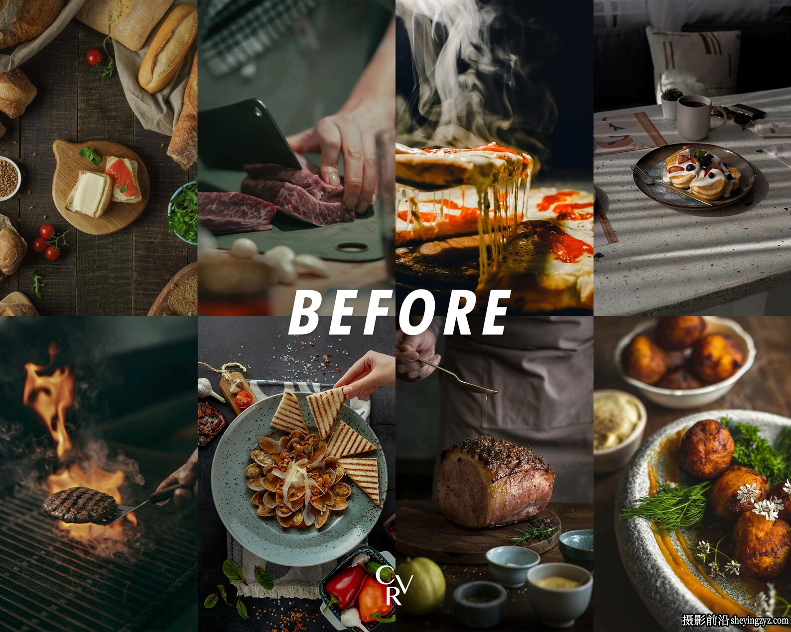 15种电影美食胶片调色LR预设手机版LR预设 Cinematic Food Presets