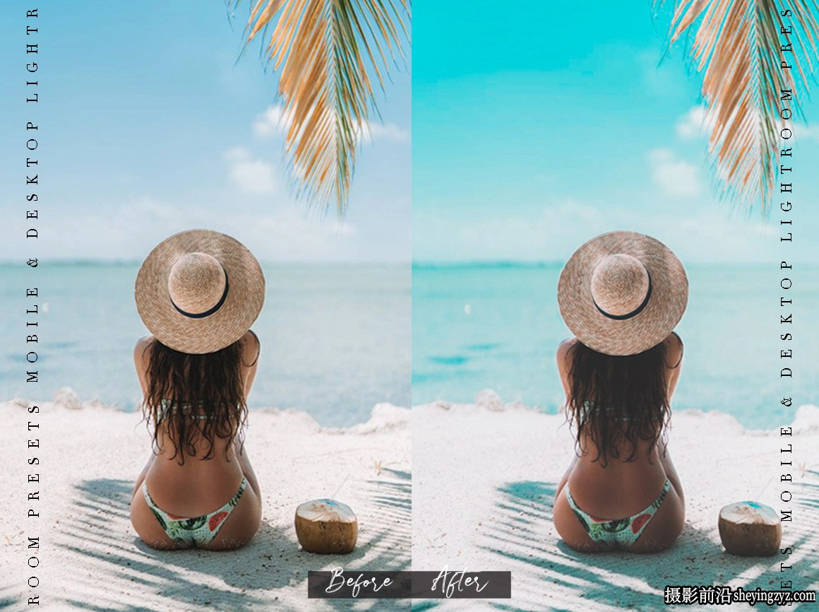 电影仿真胶片海滩人像LR预设手机预设 AQUA LIT -Lightroom Presets