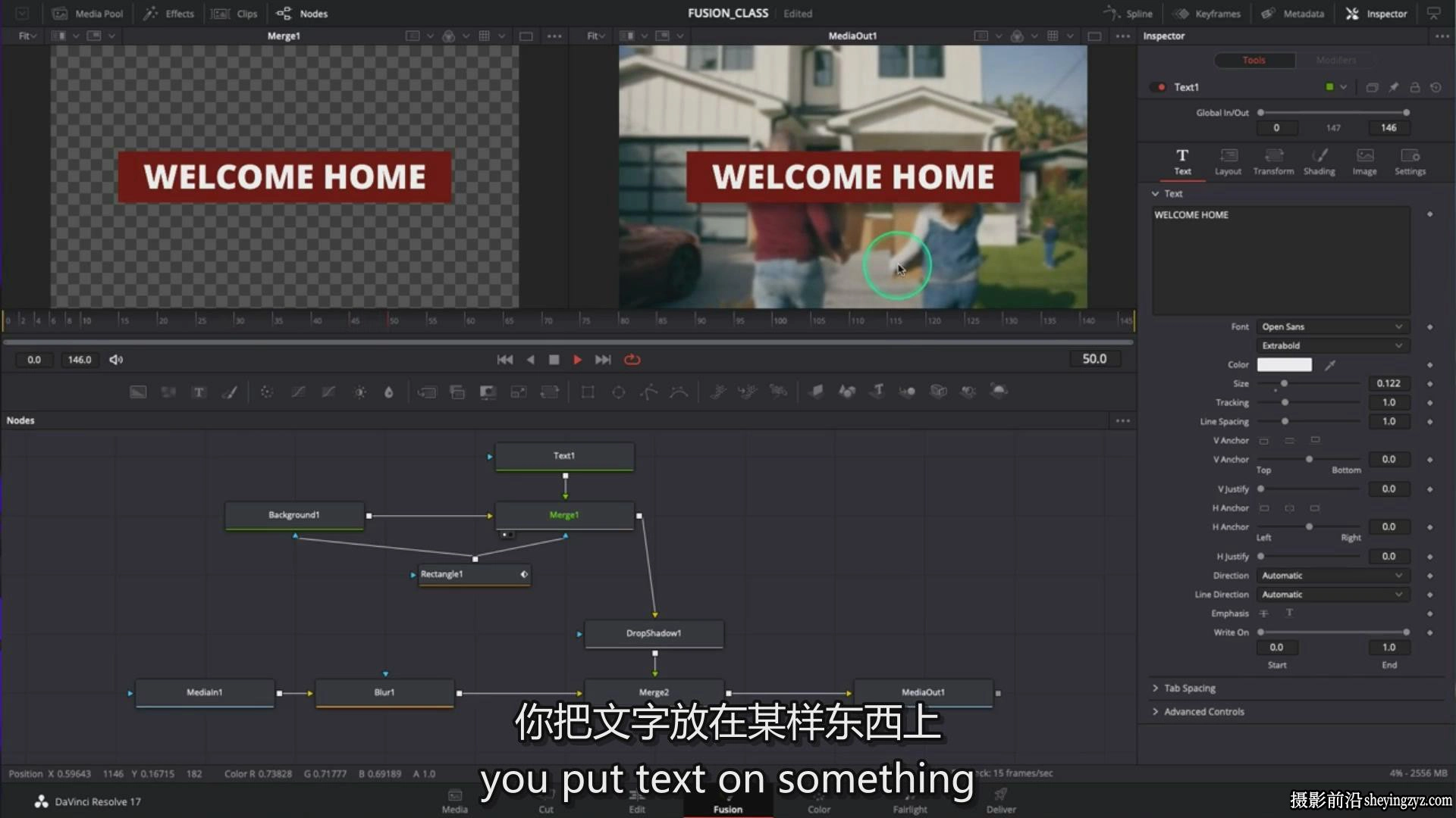 Casey Faris -达芬奇Fusion动态图形视觉合成VFX视频课程-中英字幕