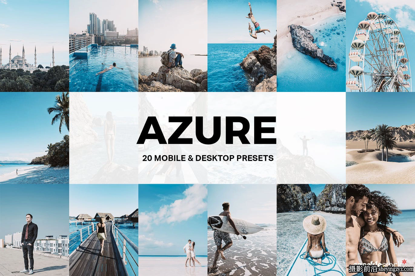海天风光摄影LR预设视频LUT预设 Azure Lightroom Presets and LUTs