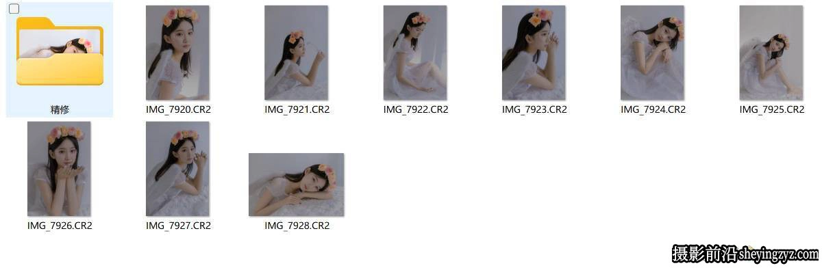 美女小姐姐写真私房人像摄影未修CR2佳能相机RAW原图素材