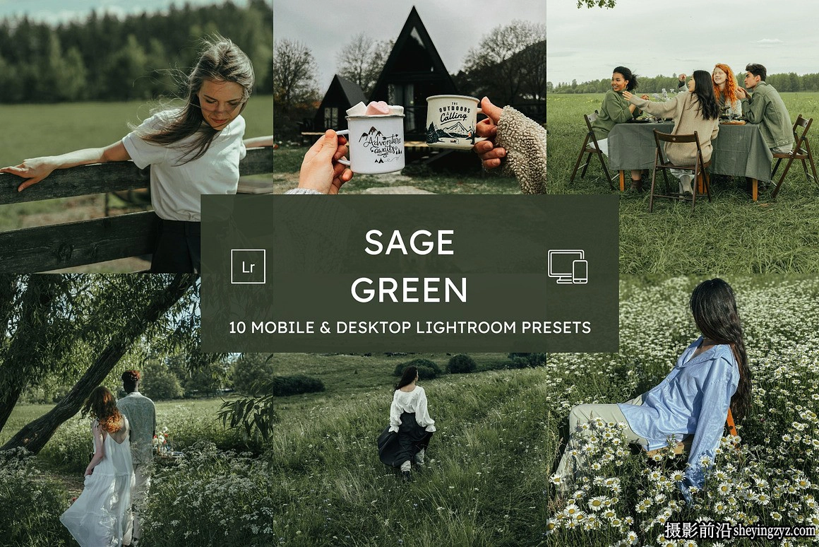 绿色调情绪人像LR预设及手机LR预设 Sage Green Lightroom Presets