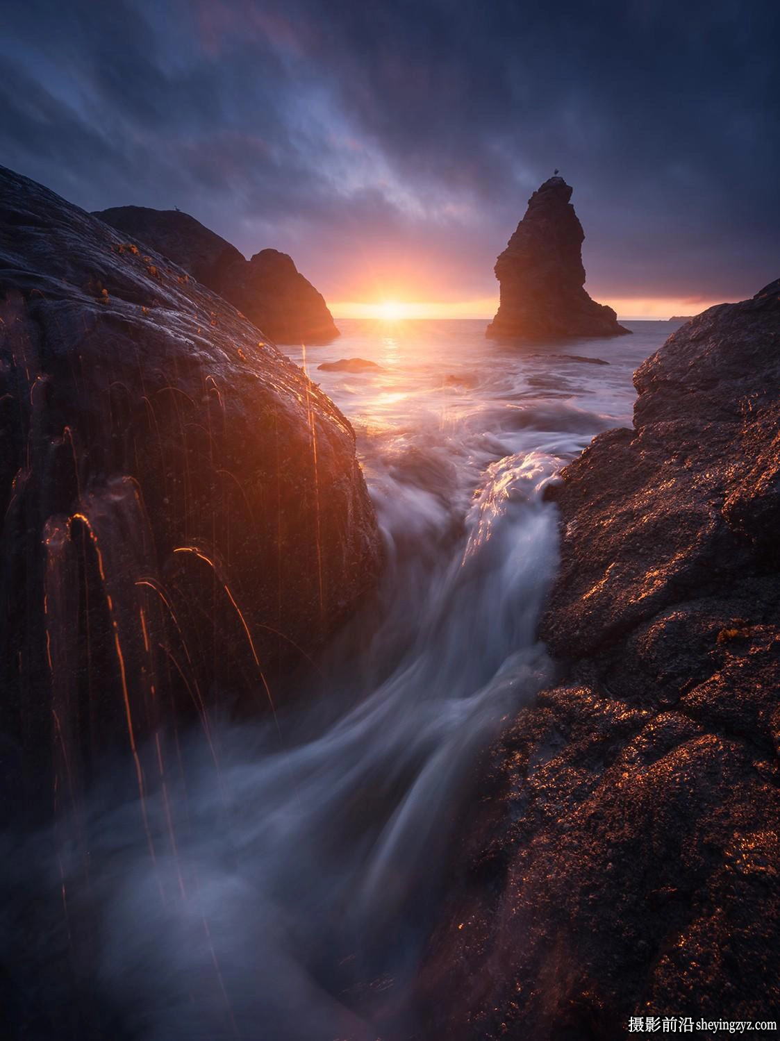 Michael Shainblum 从头到尾创建海景摄影作品过程教程-中英字幕