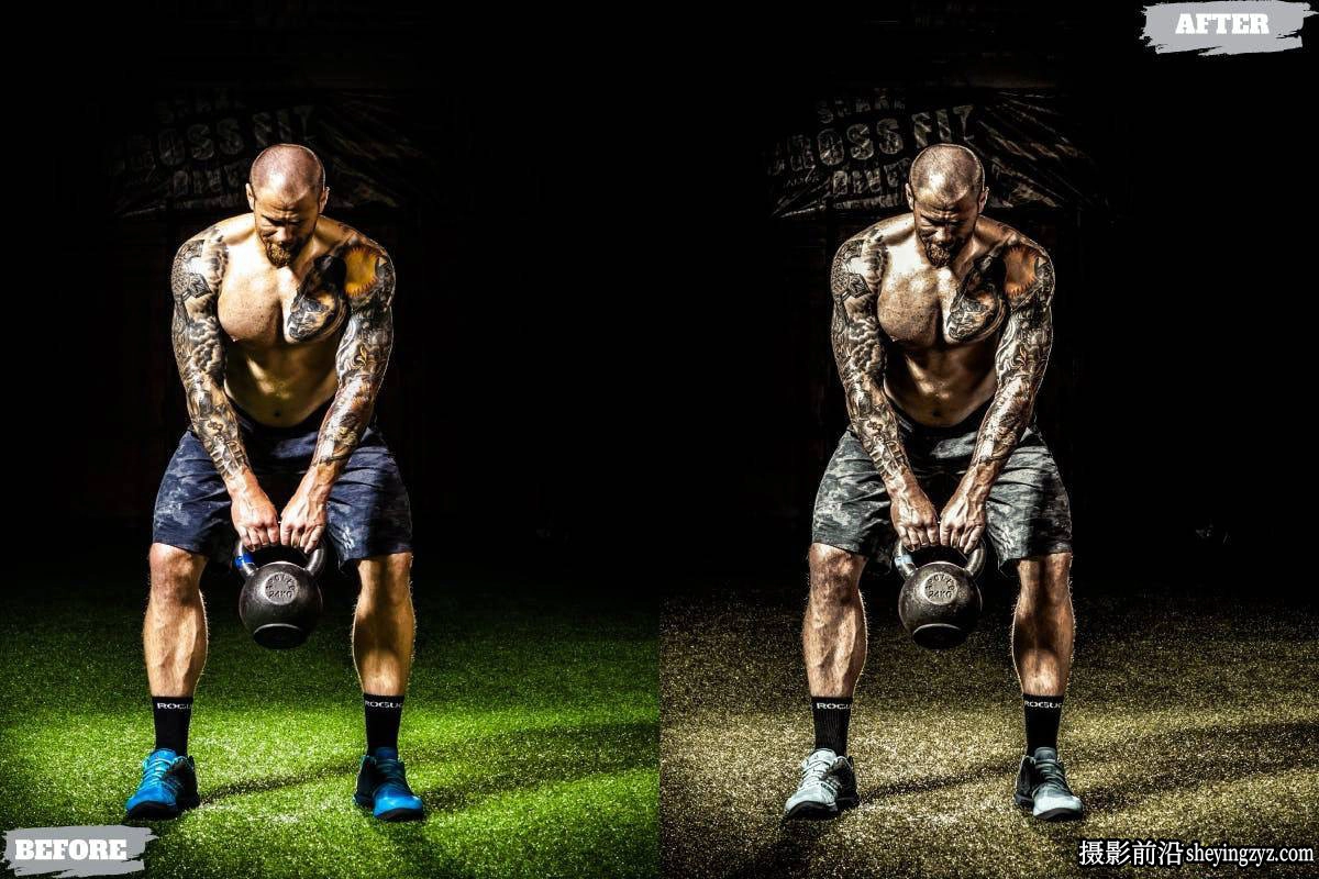 免费LR预设-黑暗电影健身运动LR预设Dark Fitness Lightroom Presets
