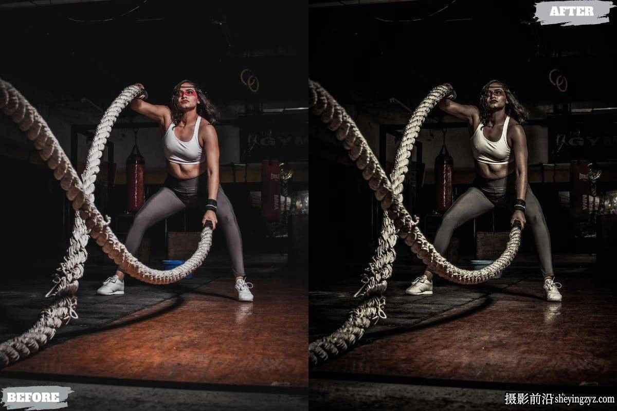 免费LR预设-黑暗电影健身运动LR预设Dark Fitness Lightroom Presets