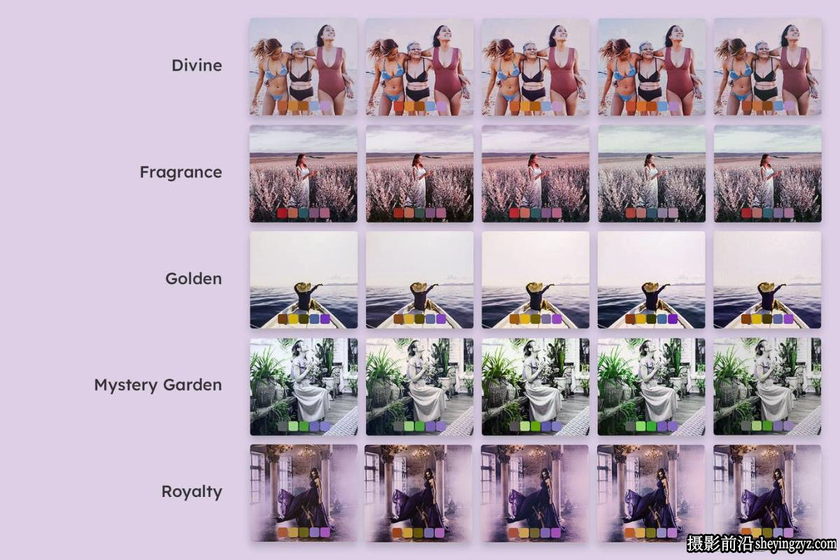 薰衣草色调人像LR预设和LUT预设 Purple Potion Lightroom Presets
