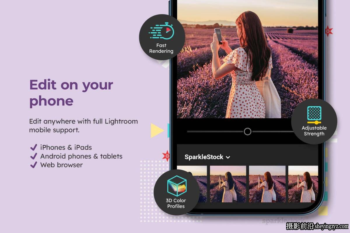 薰衣草色调人像LR预设和LUT预设 Purple Potion Lightroom Presets