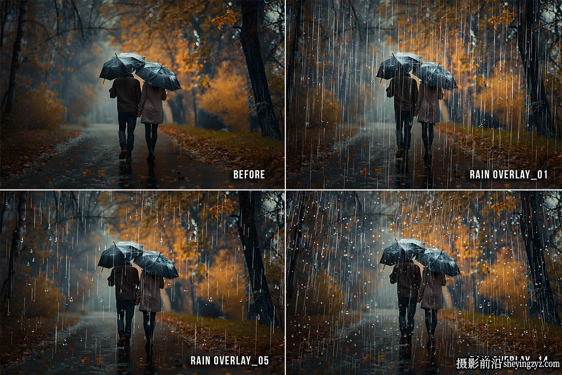 15现实的雨,雨滴降雨效果透明PNG摄影后期合成素材