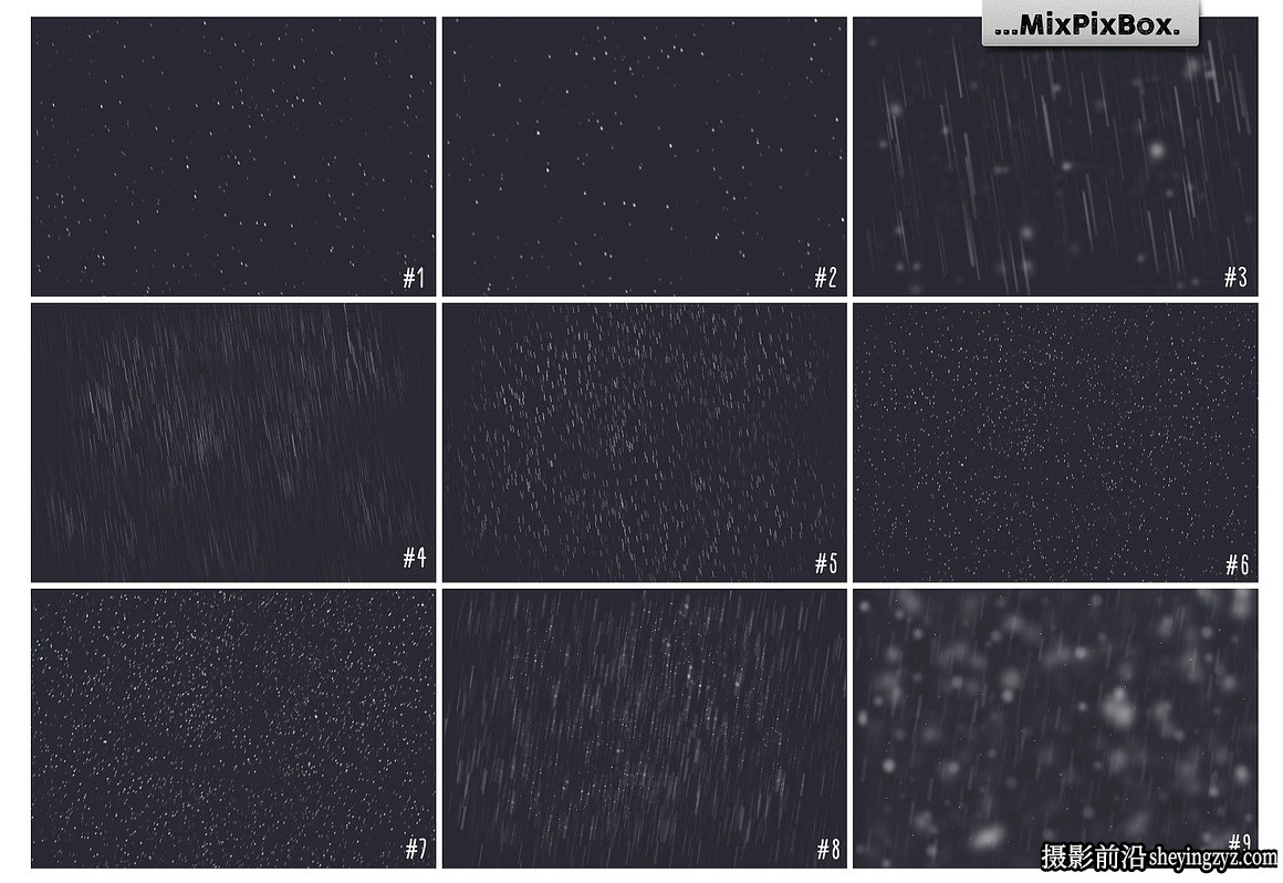 30张逼真的下雨场景雨水雨滴摄影后期合成素材