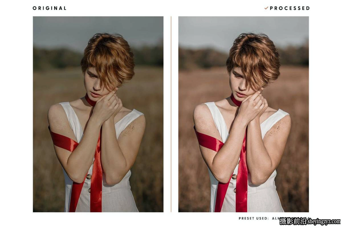 杏仁色电像人像LR预设及手机LR预设 Almond Kiss Actions &amp; Presets