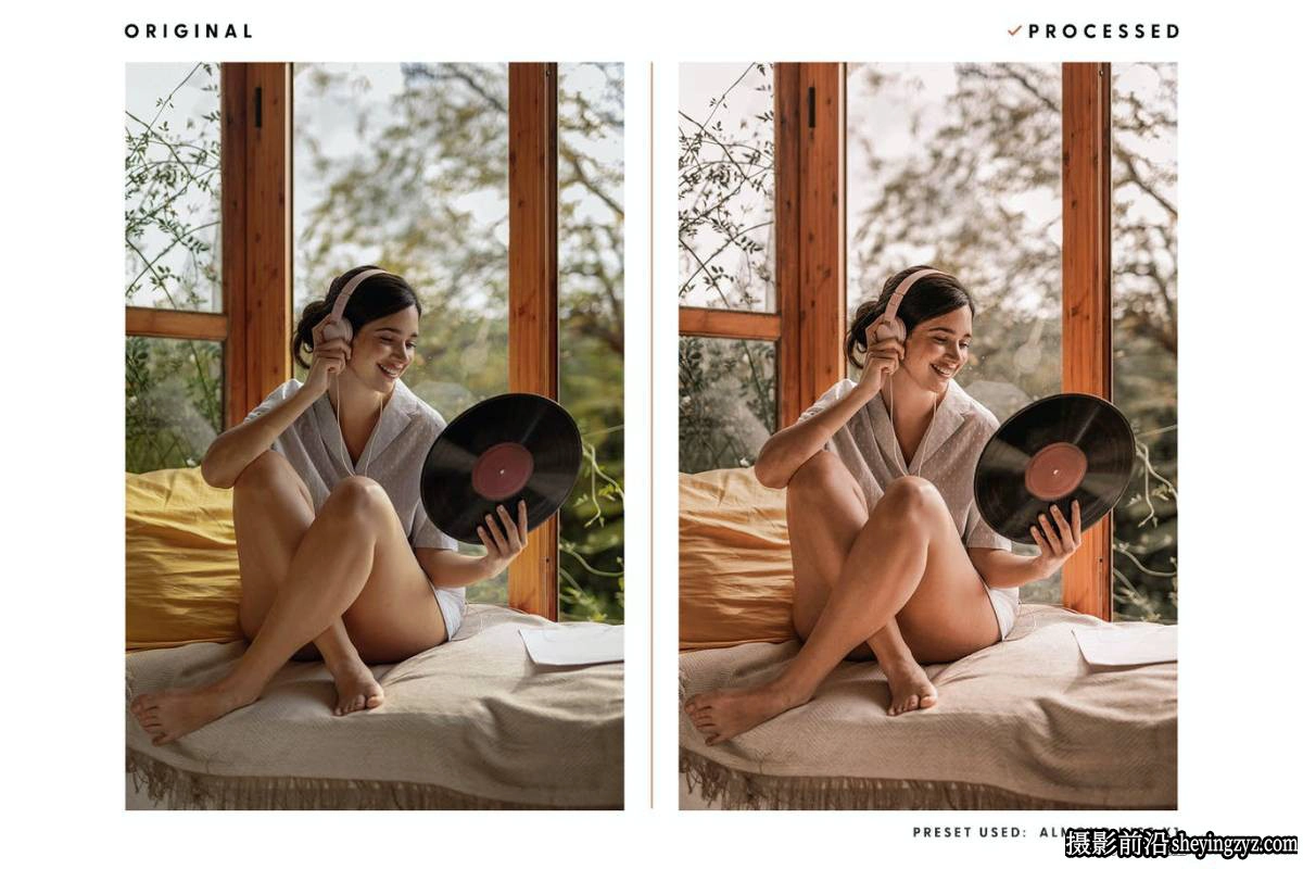 杏仁色电像人像LR预设及手机LR预设 Almond Kiss Actions &amp; Presets