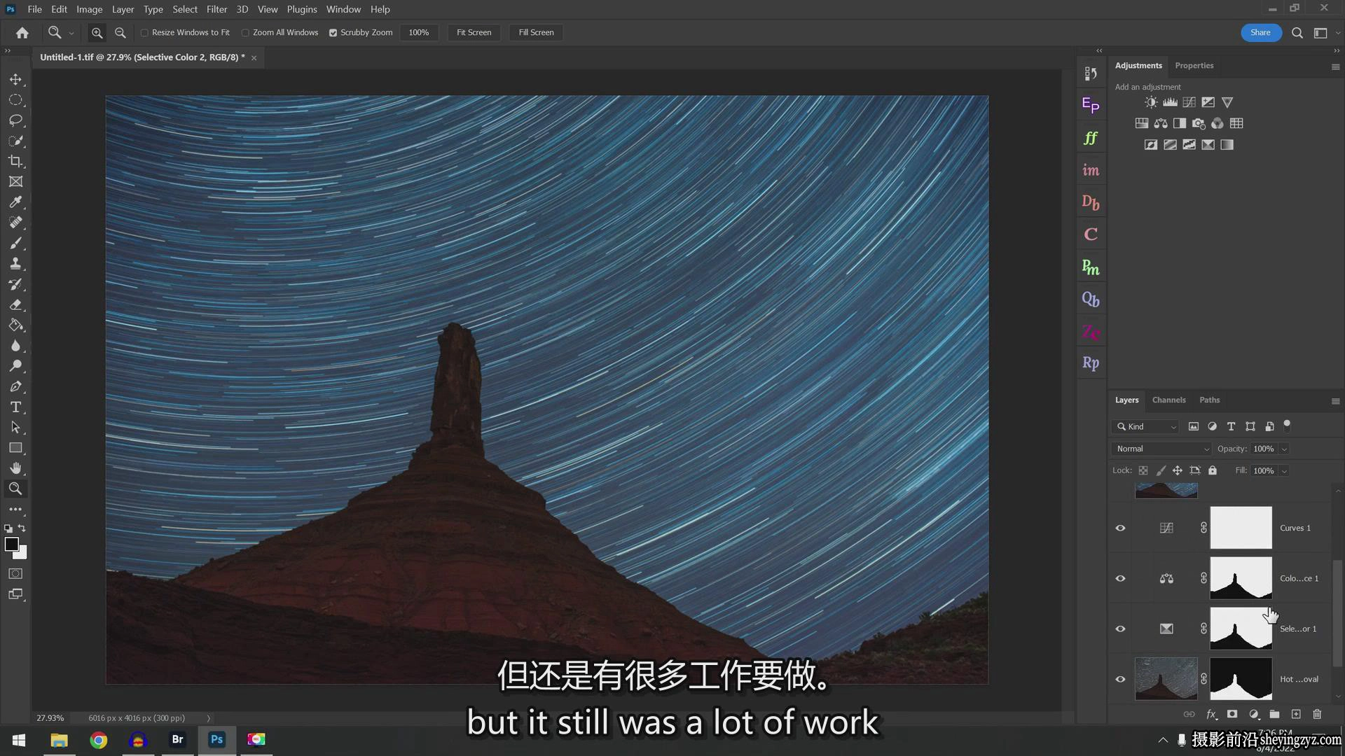 风光摄影师Peter Zelinka星迹星轨摄影及后期完整教程-中英字幕