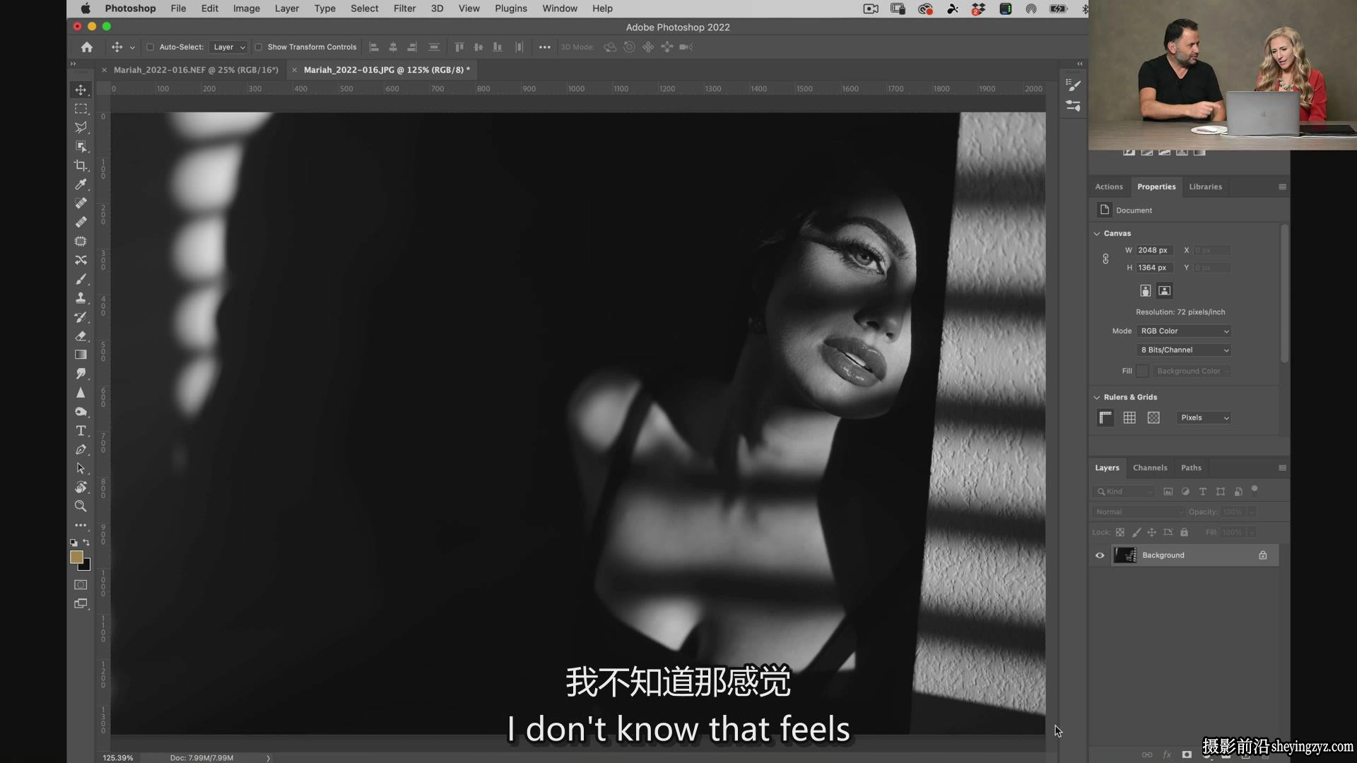 Jerry Ghionis - Kristina Sherk黑白肖像修饰大师班教程-中英字幕