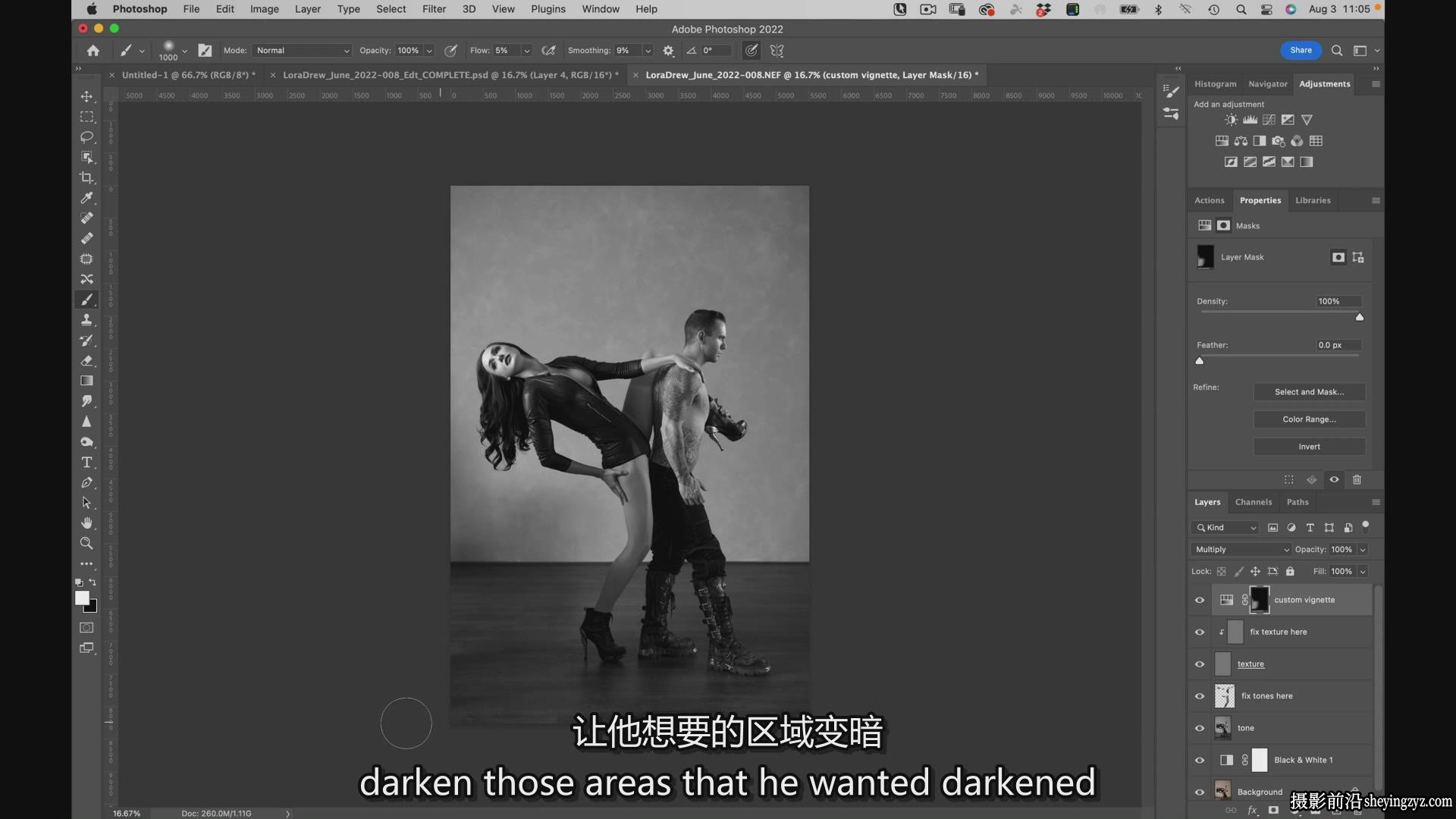 Jerry Ghionis - Kristina Sherk黑白肖像修饰大师班教程-中英字幕