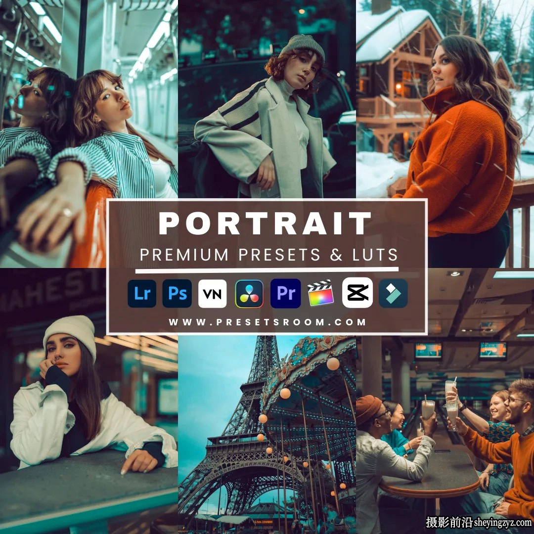 2025电影肖像LR预设及LUT预设 Portrait Lightroom Presets &amp; Luts