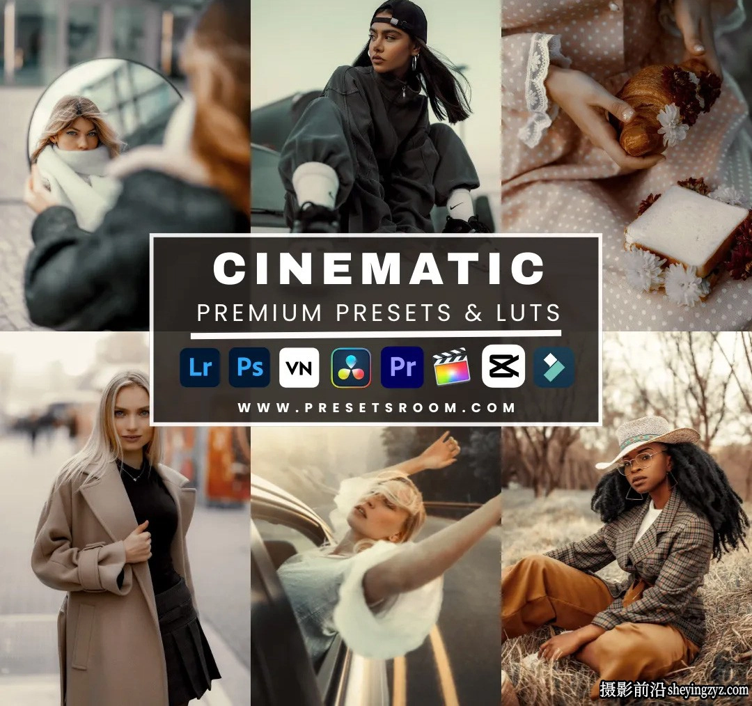 电影人像LR预设LUT调色预设Cinematic Lightroom Presets &amp; Luts