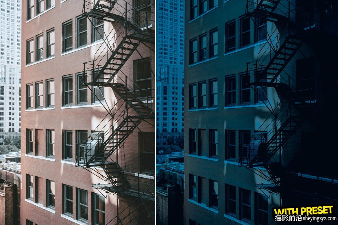 免费LR预设-蓝调电影风光LR预设 Midnight Blue Lightroom Presets