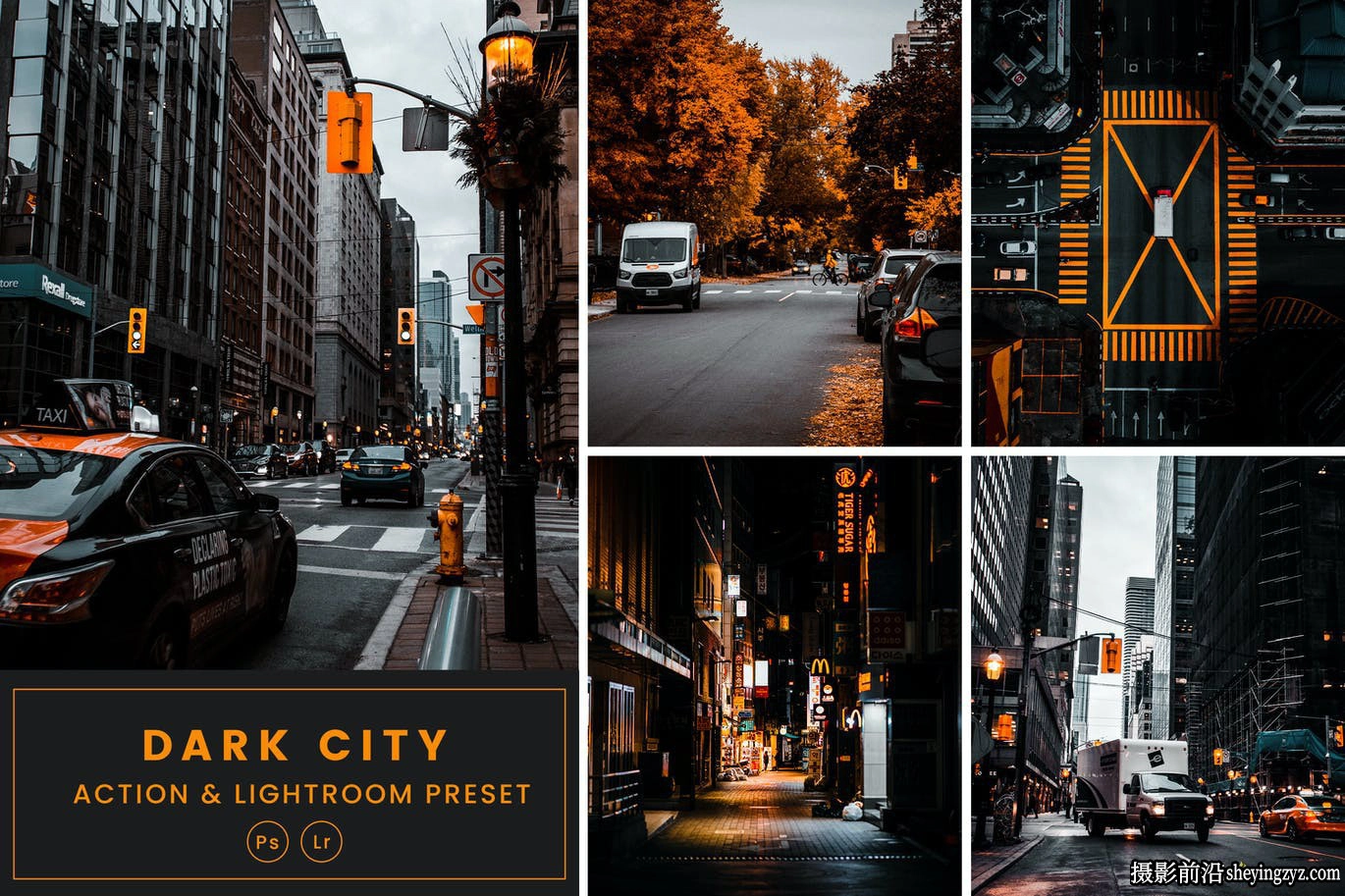 电影黑金胶片LR预设及PS调色动作 Dark City Lightrom Presets