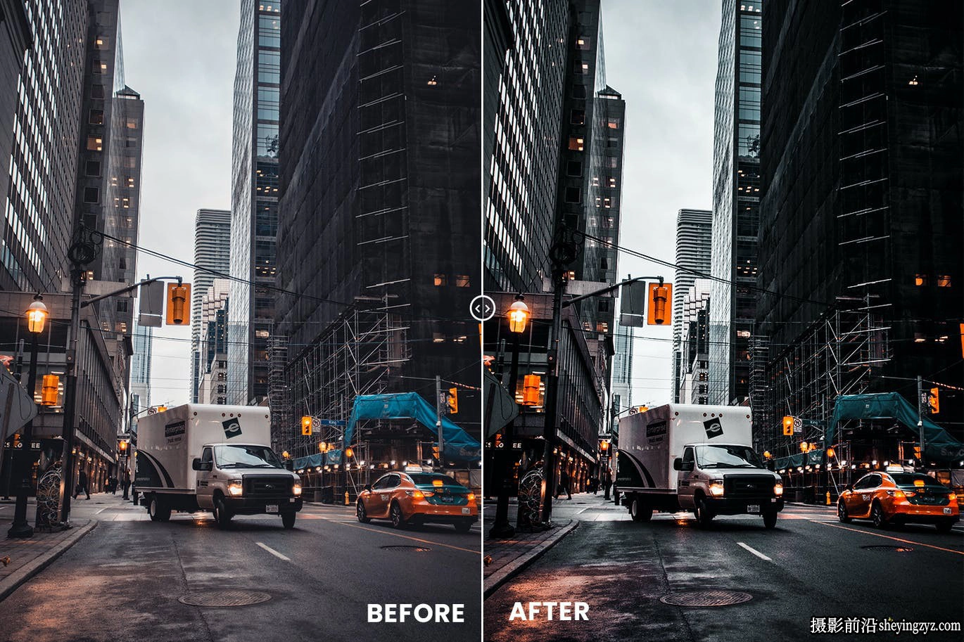 电影黑金胶片LR预设及PS调色动作 Dark City Lightrom Presets