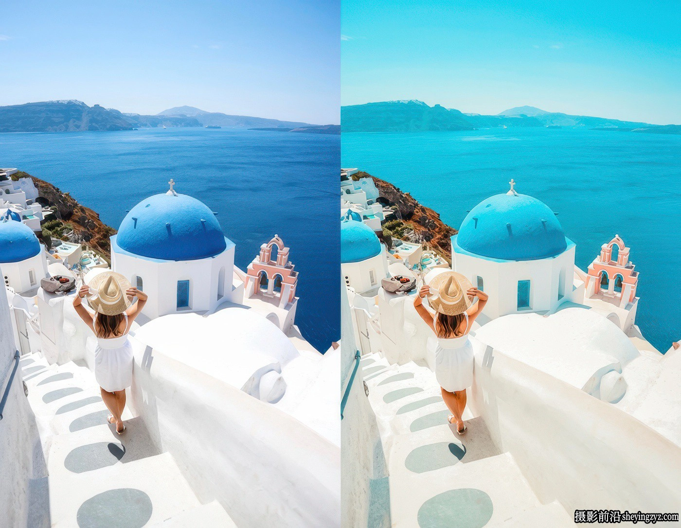 圣托里尼旅拍网红人像LR预设Psd Stack-Santorini Lightroom Preset