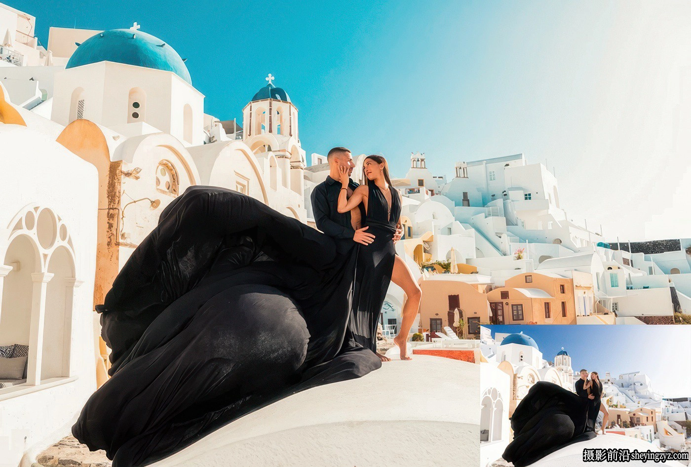 圣托里尼旅拍网红人像LR预设Psd Stack-Santorini Lightroom Preset