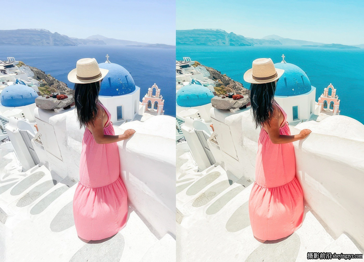 圣托里尼旅拍网红人像LR预设Psd Stack-Santorini Lightroom Preset