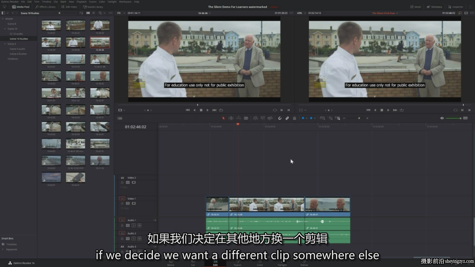 Da Vinci Resolve 中的项目主导编辑教程(入门到高级)-中英字幕