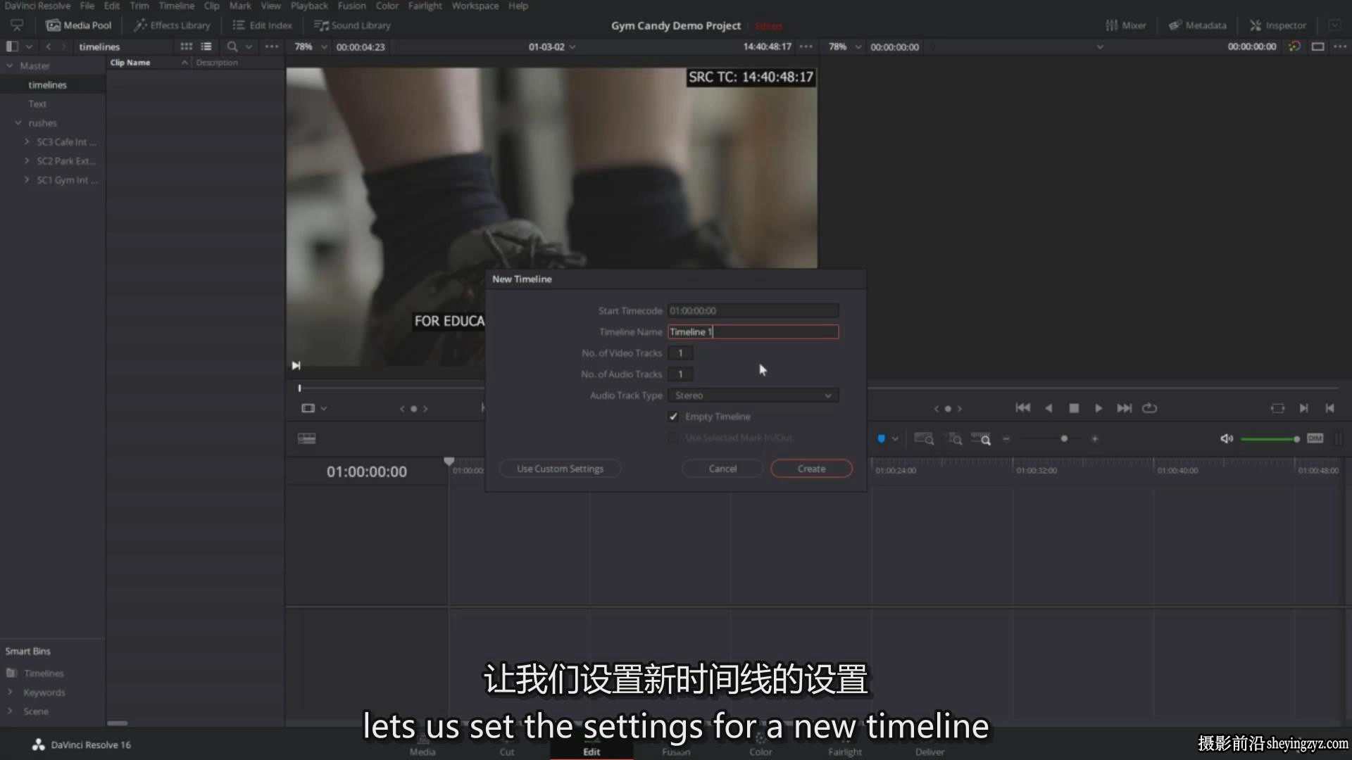 Da Vinci Resolve 中的项目主导编辑教程(入门到高级)-中英字幕