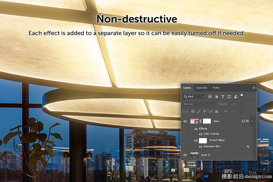 Glow Glare v2.4.3汉化版一键生成光晕辉光眩光星光效果插件