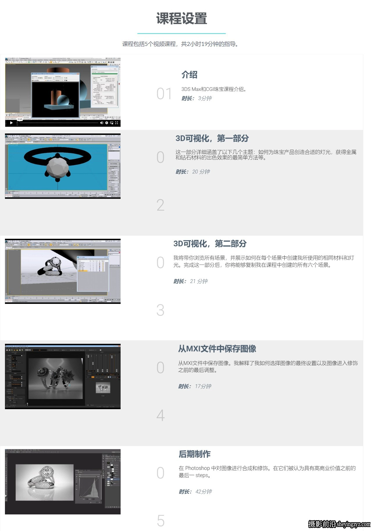 Photigy - 在3DS MAX中进行超写实珠宝可视化设计教程-中英字幕
