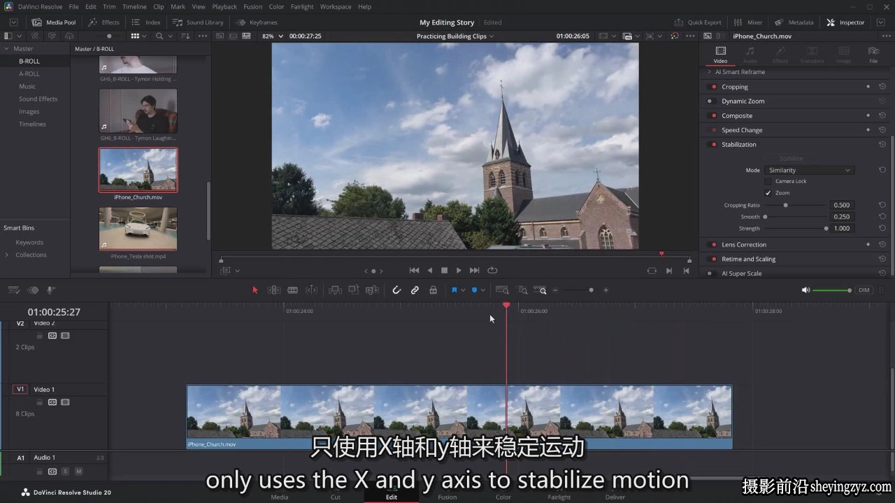 通过DaVinci Resolve 20学习视频剪辑初学者教程(2025)-中英字幕