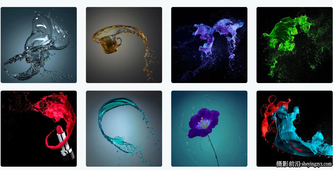 Photigy - 高级广告产品高速闪光喷溅泼墨水花摄影教程-中英字幕