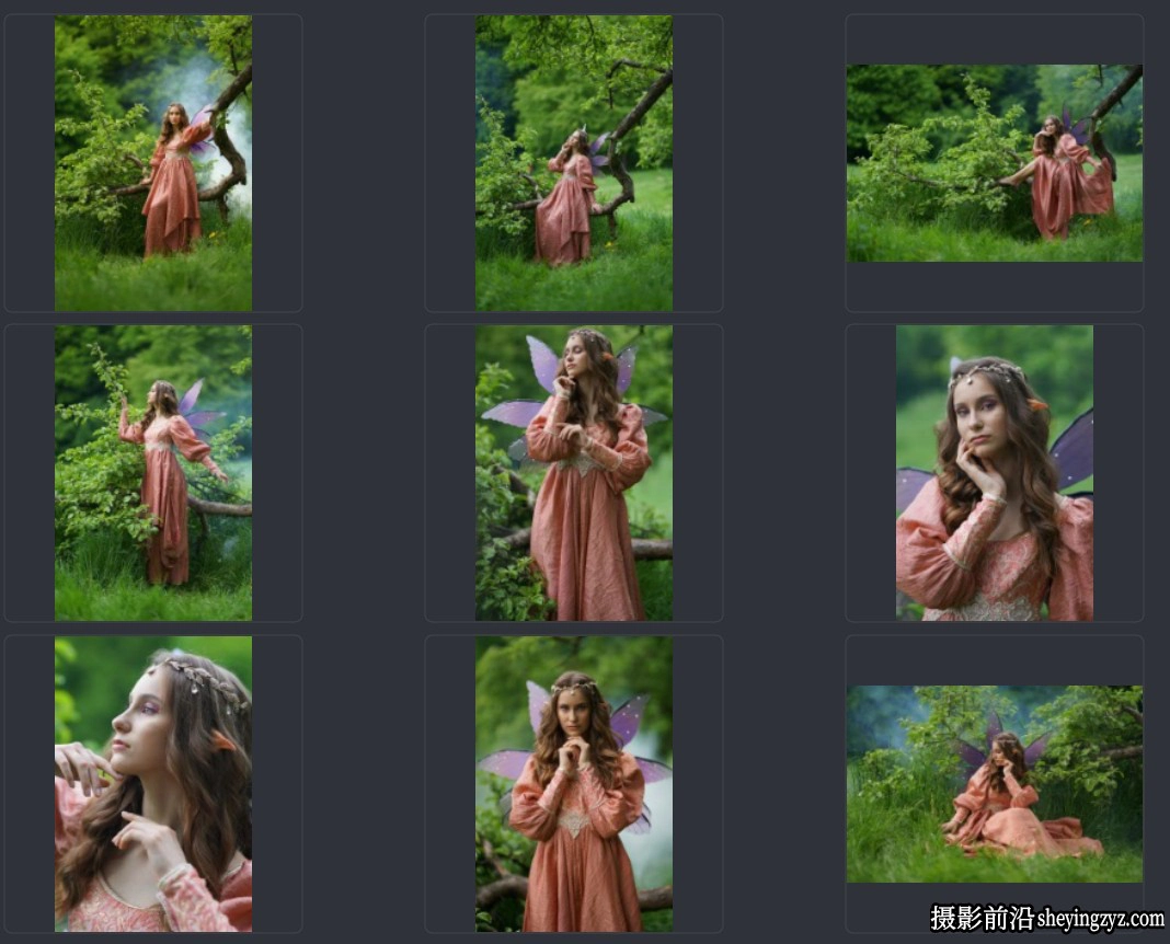 欧美唯美森系童话外拍人像摄影RAW原图素材索尼相机RAW练习素材