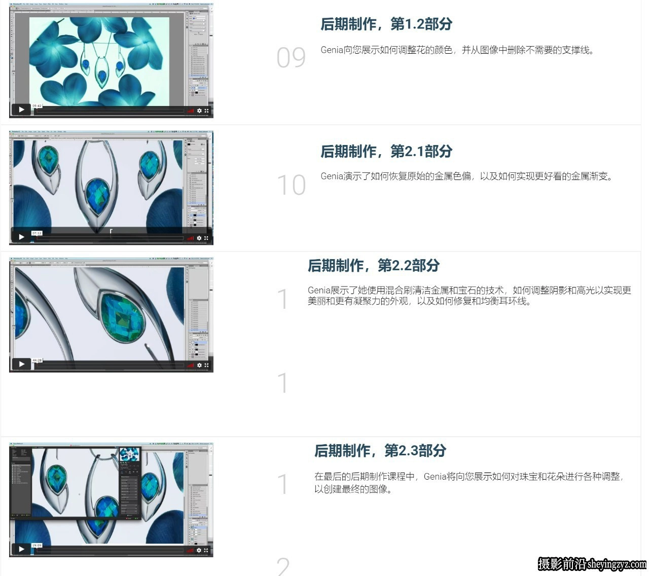 Photigy - 加勒比海石英珠宝产品摄影和后期修图套装-中英字幕