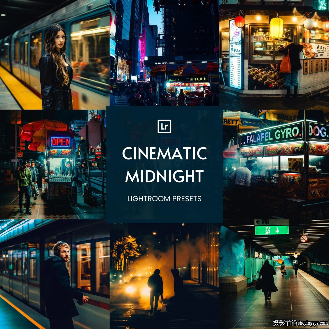 10个电影街道城市夜景风光lr预设手机lr预设 Cine Midnight Presets