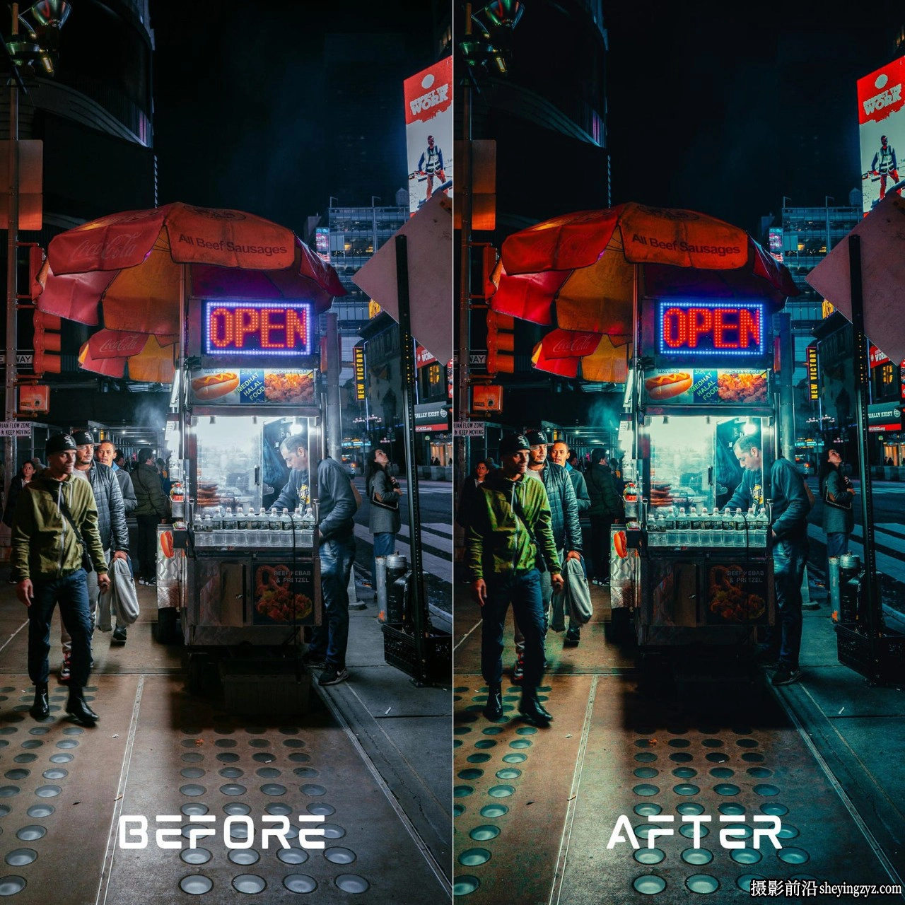 10个电影街道城市夜景风光lr预设手机lr预设 Cine Midnight Presets