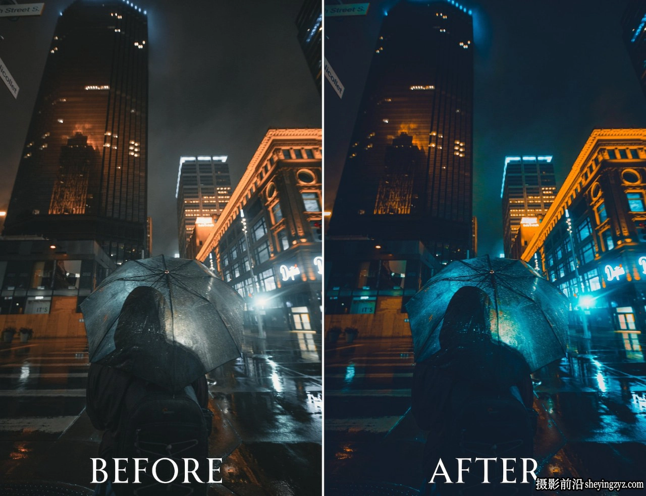 城市夜间街道灯光LR预设预设手机LR预设 Night Street Presets