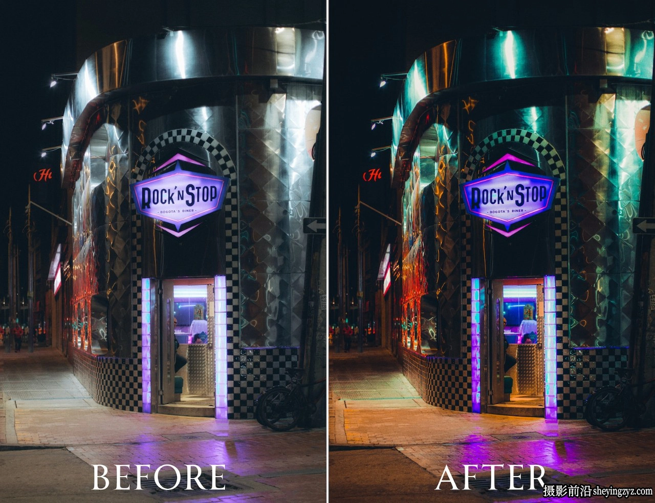 城市夜间街道灯光LR预设预设手机LR预设 Night Street Presets