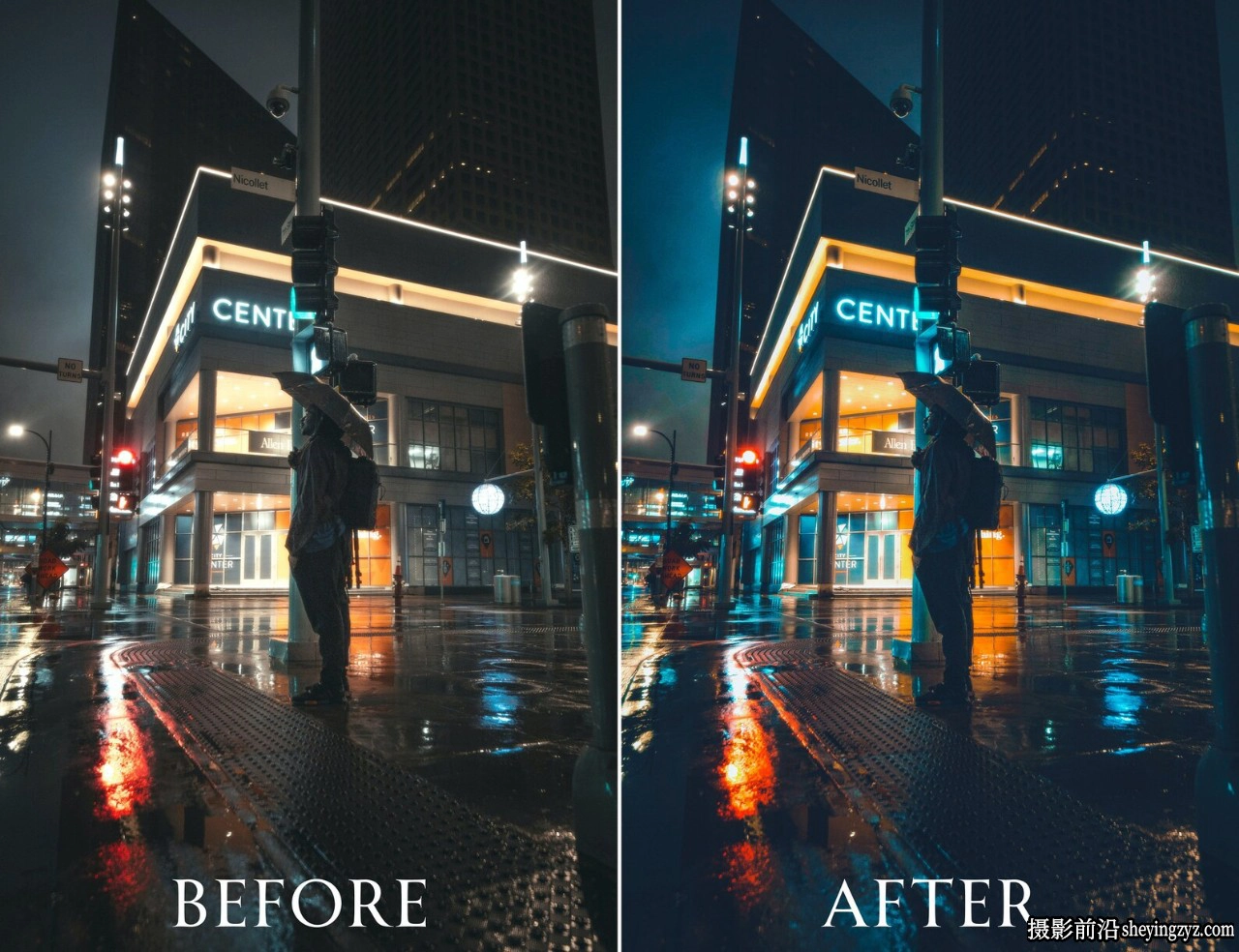 城市夜间街道灯光LR预设预设手机LR预设 Night Street Presets